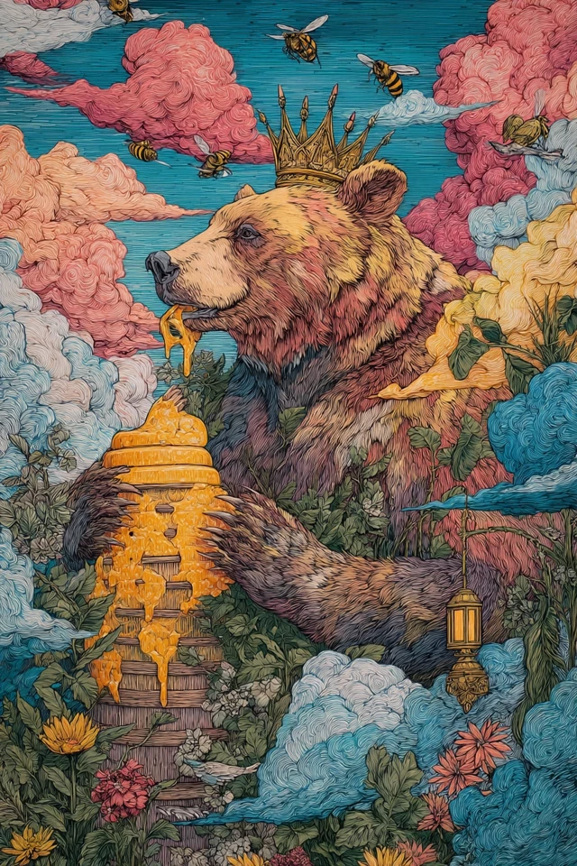 Midjourney’s Psychedelic Bear Tarot Art Evolution - v7.0 - Image 4