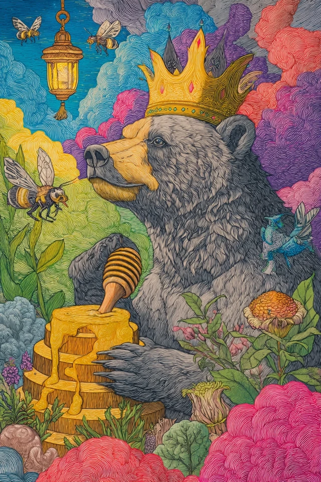 Midjourney’s Psychedelic Bear Tarot Art Evolution - v7.0 - Image 2
