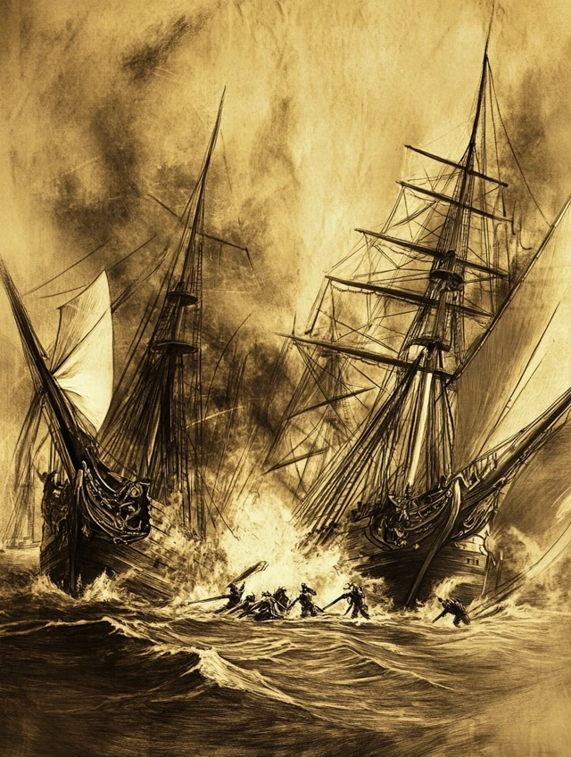 Comparing MidJourney’s Sepia Lovecraftian Horror Art Evolution - v6.1 - Image 4