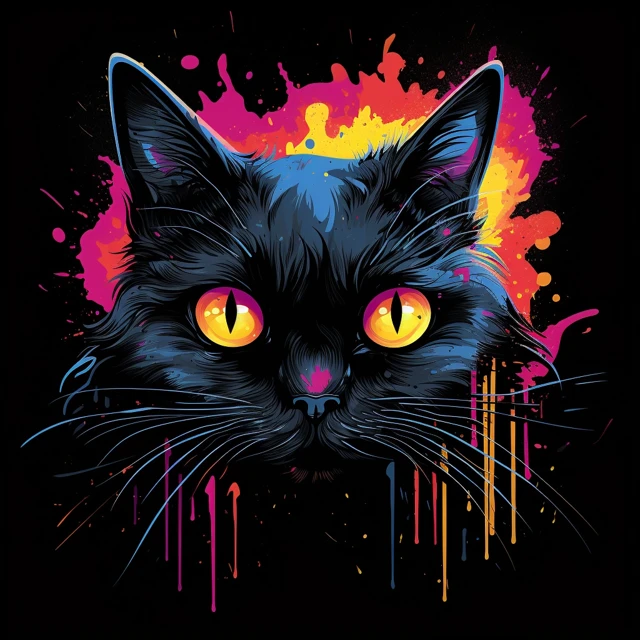 MidJourney Street Art Cat T-Shirt Design Showdown - v5.2 - Image 2