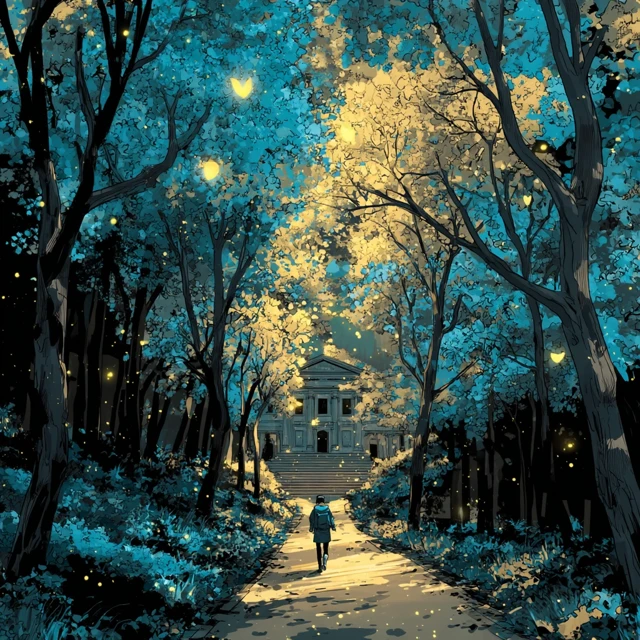 MidJourney Festive Forest Path Comic Art: v5.2-v7.0 Review - v7.0 - Image 2