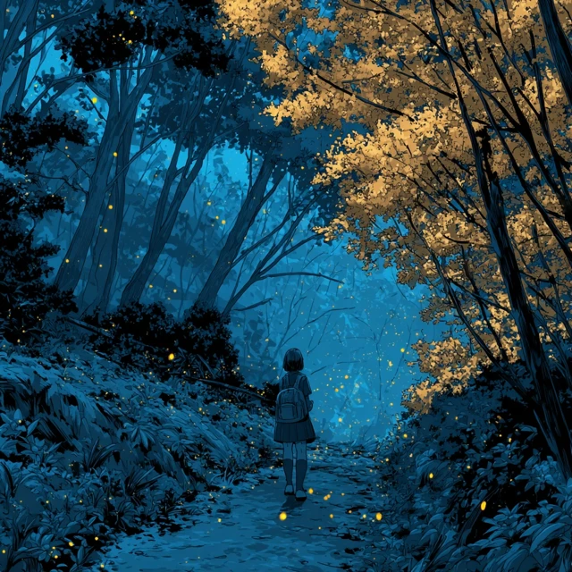 MidJourney Festive Forest Path Comic Art: v5.2-v7.0 Review - v7.0 - Image 3