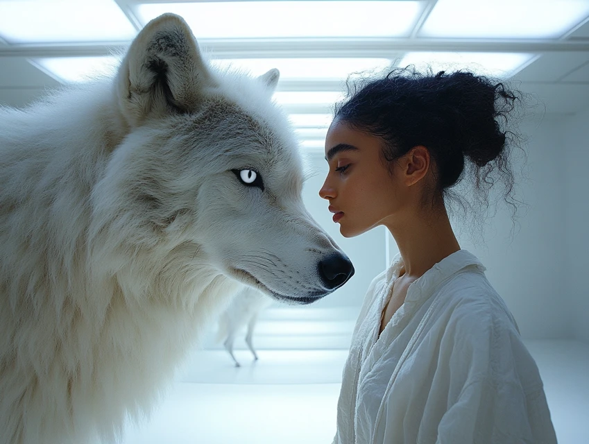 Midjourney Surreal Wolf Mirror Encounters: v5.2-v7 Art - v6.1 - Image 2