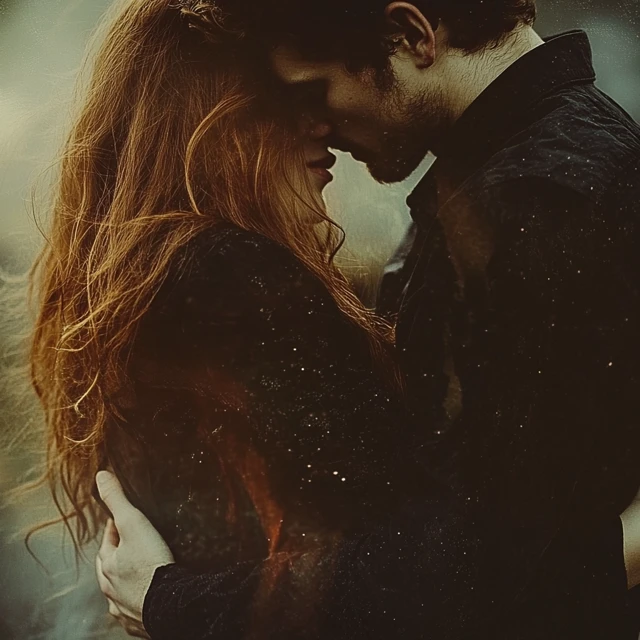 MJ v5.2-v7: Romantic Embrace AI Art Generation - v6.1 - Image 2