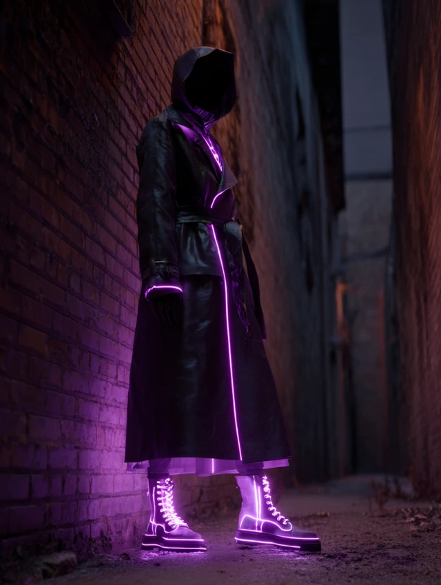 Cyberpunk Neon Fashion: MidJourney’s Glowing Evolution - v7.0 - Image 1