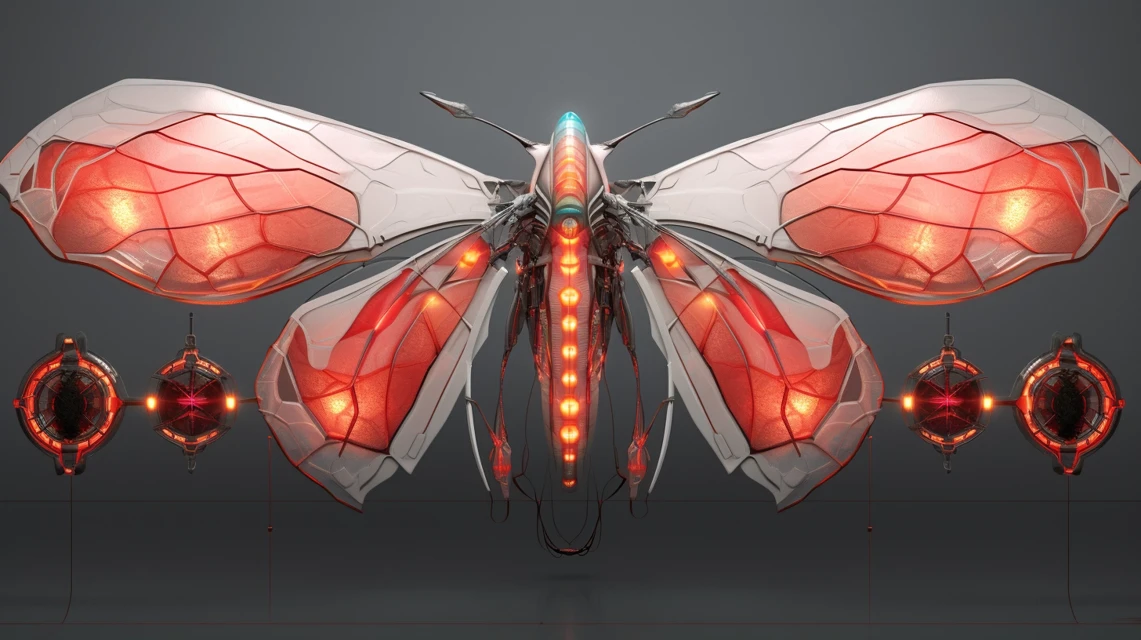 MidJourney Evolution: 3D Biomechanical Wing City Models - v5.2 - Image 3