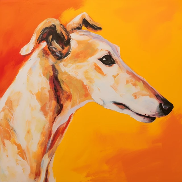 Greyhound Impressionist Art: Midjourney Version Test - v5.2 - Image 2