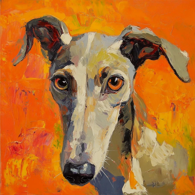 Greyhound Impressionist Art: Midjourney Version Test - v6.1 - Image 2
