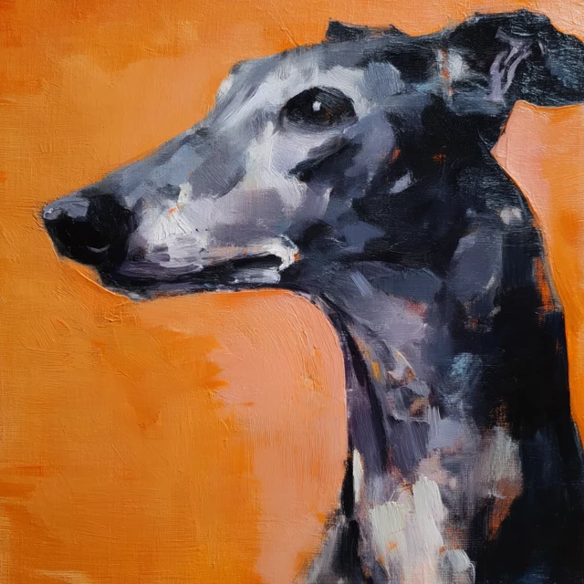 Greyhound Impressionist Art: Midjourney Version Test - v7.0 - Image 2