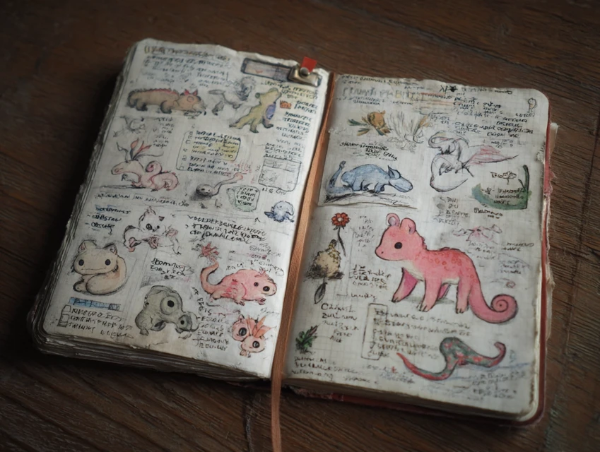 MidJourney’s Evolution in Child Explorer Alien Field Journals - v7.0 - Image 4