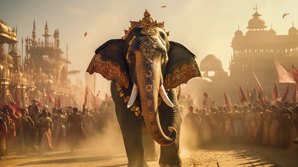 MidJourney Evolution: Ancient War Elephant Rendering Compared - v5.2 - Image 3
