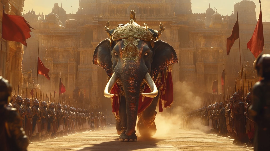 MidJourney Evolution: Ancient War Elephant Rendering Compared - v6.1 - Image 2