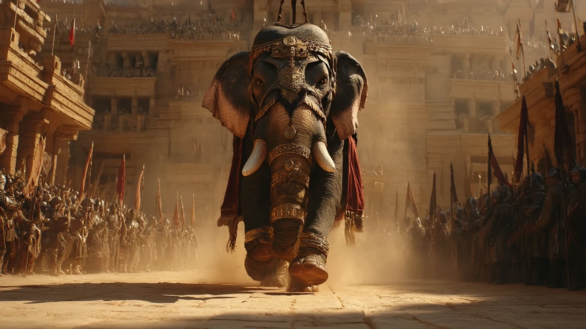 MidJourney Evolution: Ancient War Elephant Rendering Compared - v7.0 - Image 3