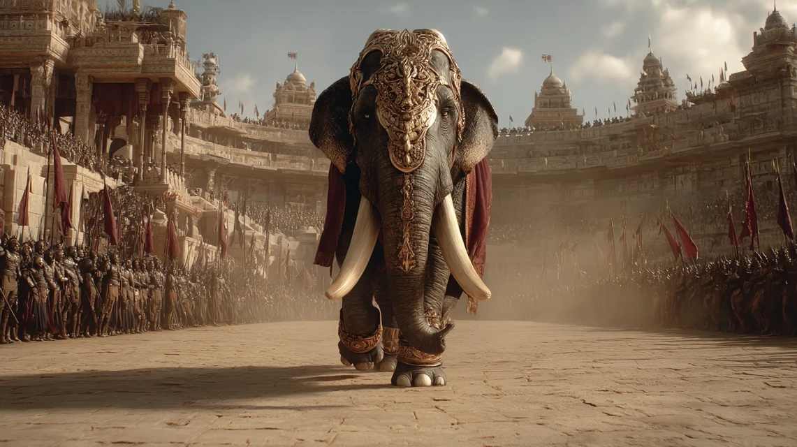 MidJourney Evolution: Ancient War Elephant Rendering Compared - v7.0 - Image 2