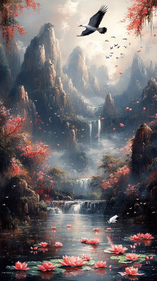 MidJourney Evolution: Chinese Landscape Art Comparison - v6.1 - Image 3