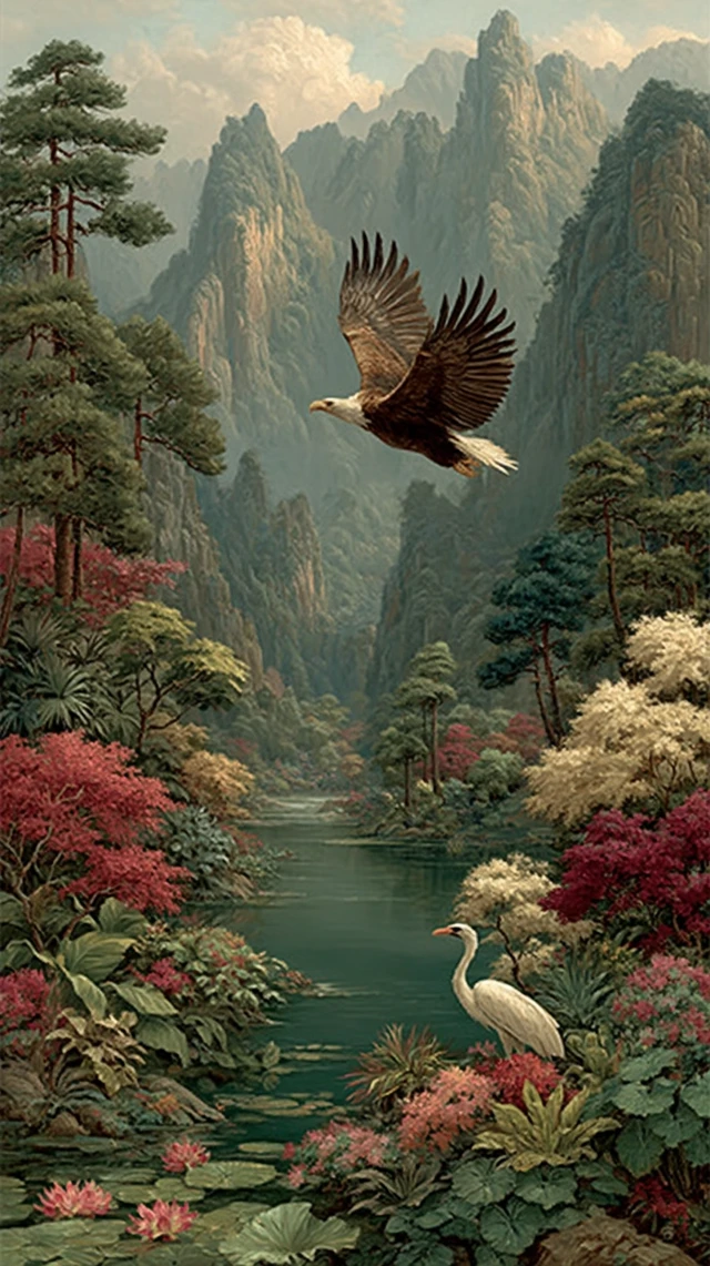 MidJourney Evolution: Chinese Landscape Art Comparison - v7.0 - Image 2