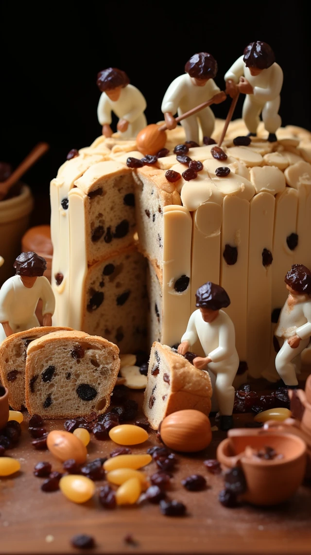 MidJourney Versions Compare: Panettone Construction Scene - v5.2 - Image 3