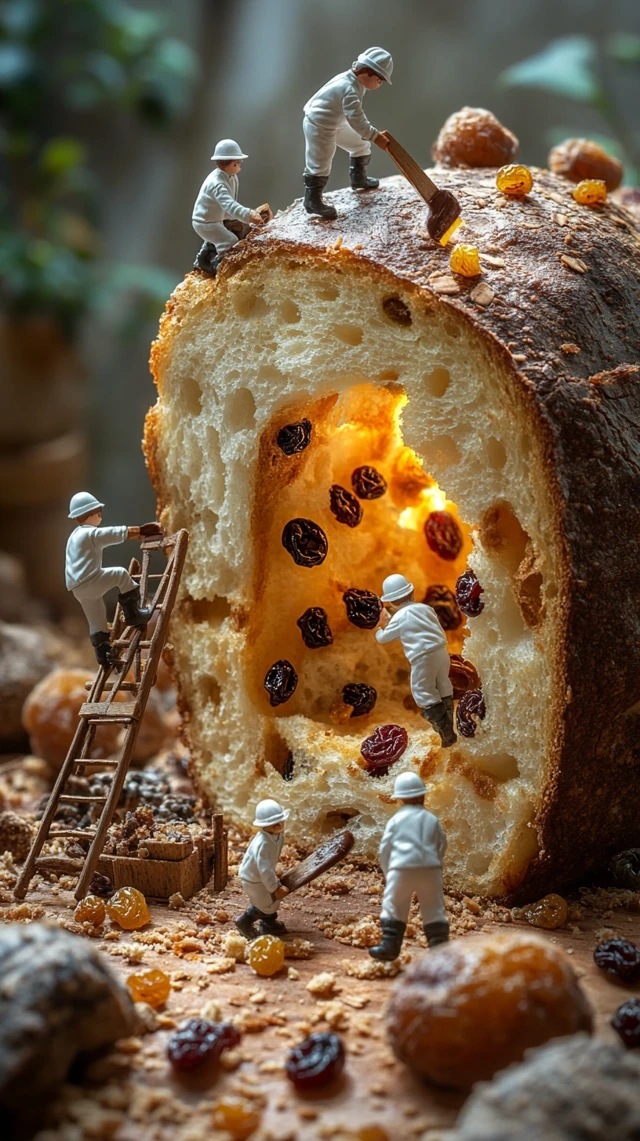 MidJourney Versions Compare: Panettone Construction Scene - v6.1 - Image 2