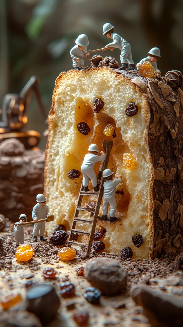 MidJourney Versions Compare: Panettone Construction Scene - v6.1 - Image 3