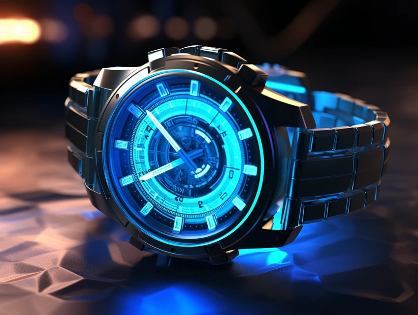 Midjourney: Futuristic Neon Digital Watch Design Showdown - v5.2 - Image 3