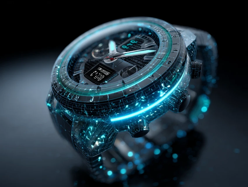Midjourney: Futuristic Neon Digital Watch Design Showdown - v7.0 - Image 3