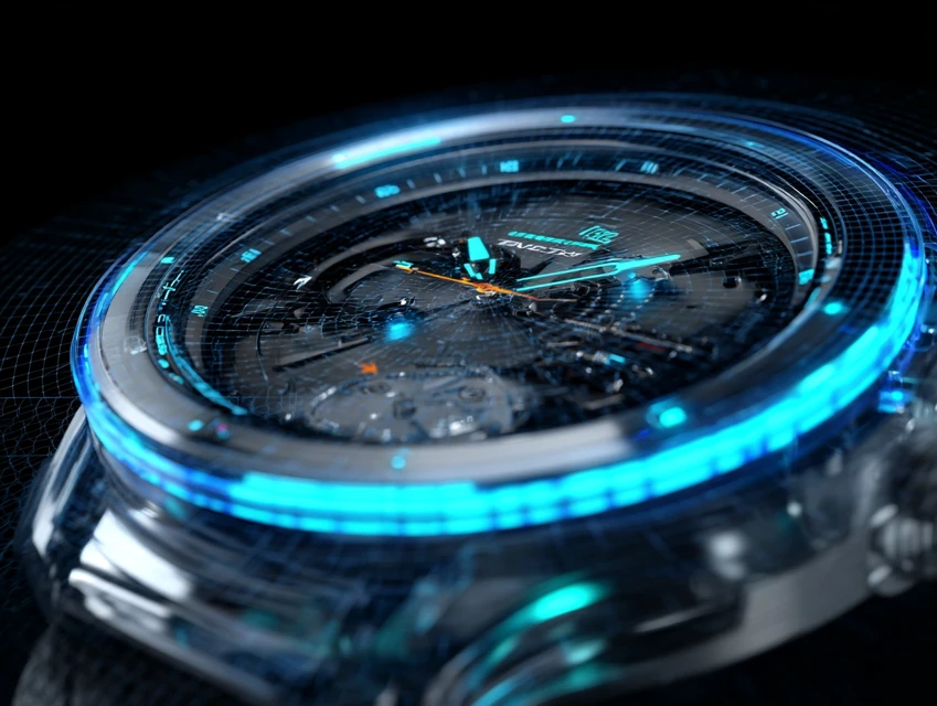 Midjourney: Futuristic Neon Digital Watch Design Showdown - v7.0 - Image 4