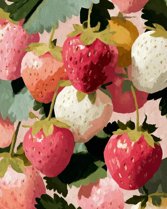 Midjourney: Mid-Century Modern Strawberry Art Styles Guide - v7.0 - Image 1