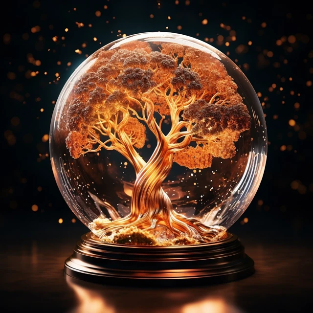 Stunning Blown Glass Tree of Life Art: MidJourney Evolution - v5.2 - Image 3