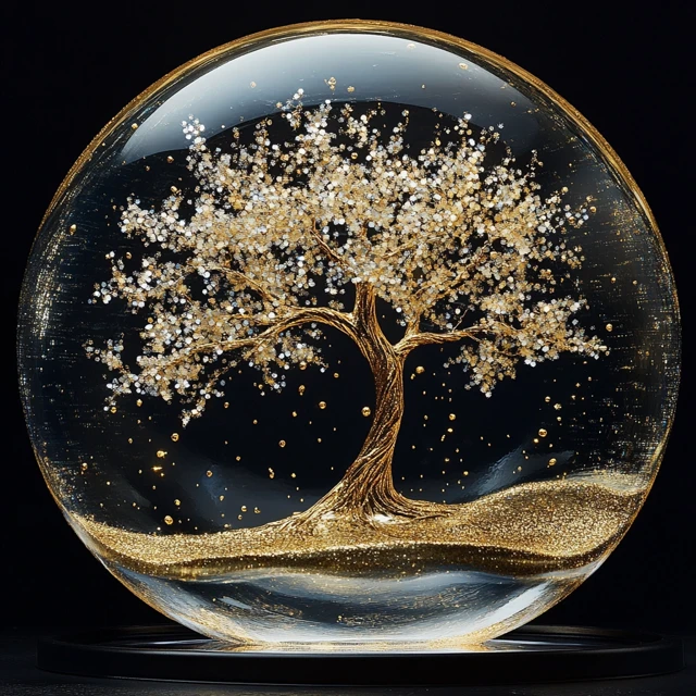 Stunning Blown Glass Tree of Life Art: MidJourney Evolution - v6.1 - Image 3