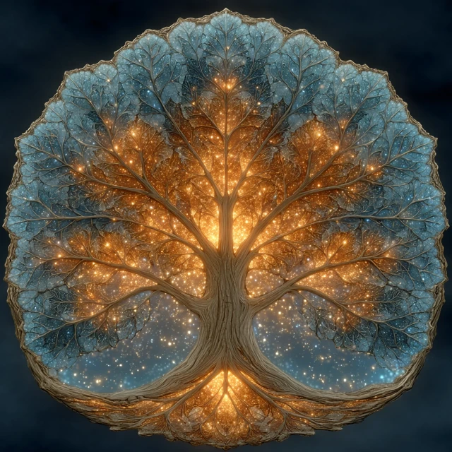 Stunning Blown Glass Tree of Life Art: MidJourney Evolution - v7.0 - Image 4