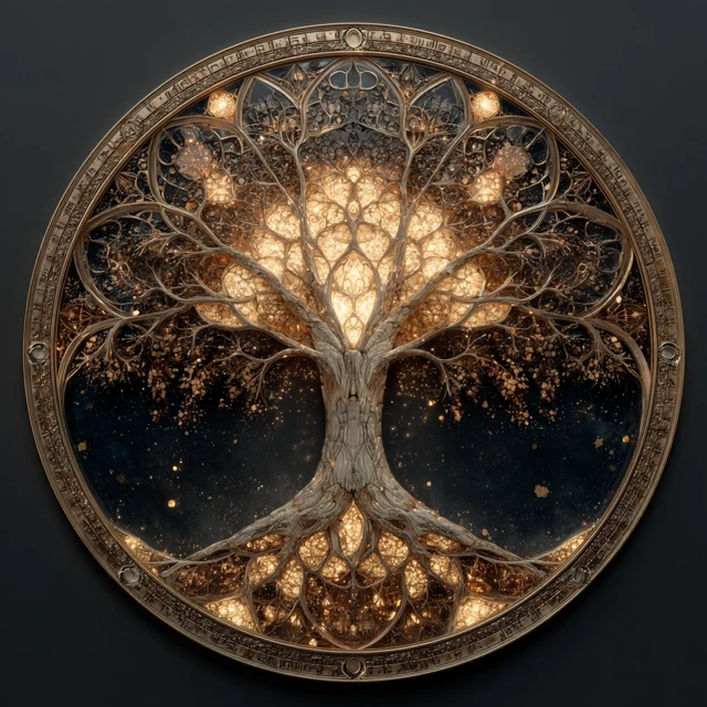 Stunning Blown Glass Tree of Life Art: MidJourney Evolution - v7.0 - Image 3