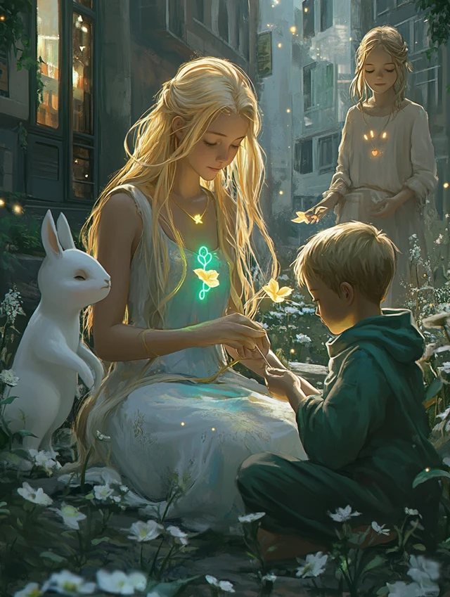 Midjourney v5-v7: Magical Children Illustration Evolution - v6.1 - Image 4