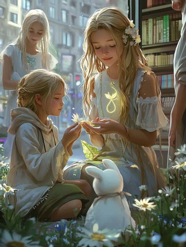 Midjourney v5-v7: Magical Children Illustration Evolution - v6.1 - Image 2