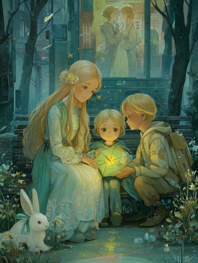 Midjourney v5-v7: Magical Children Illustration Evolution - v7.0 - Image 3