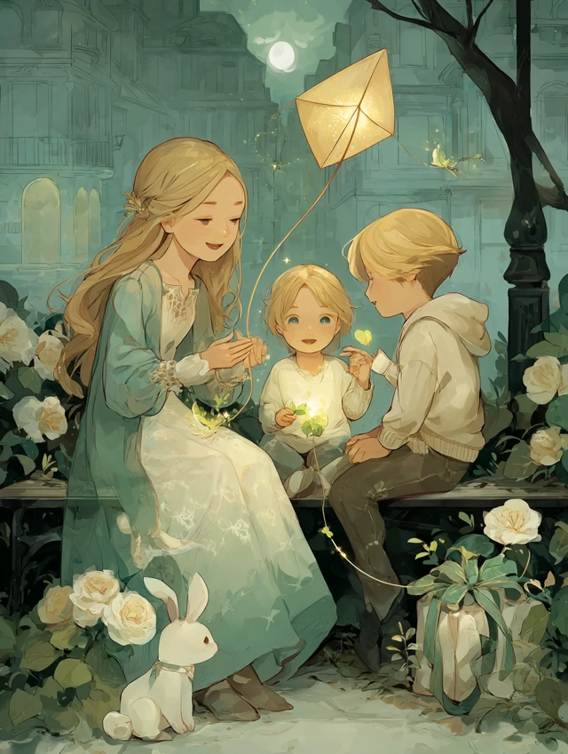 Midjourney v5-v7: Magical Children Illustration Evolution - v7.0 - Image 4