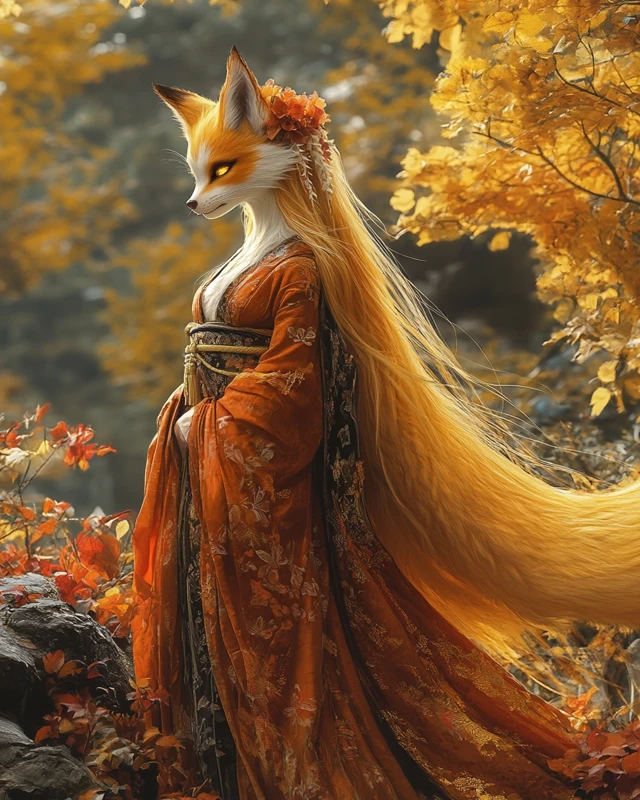 Magical Kitsune Evolution: MidJourney’s Fox Spirit Mastery - v6.1 - Image 4