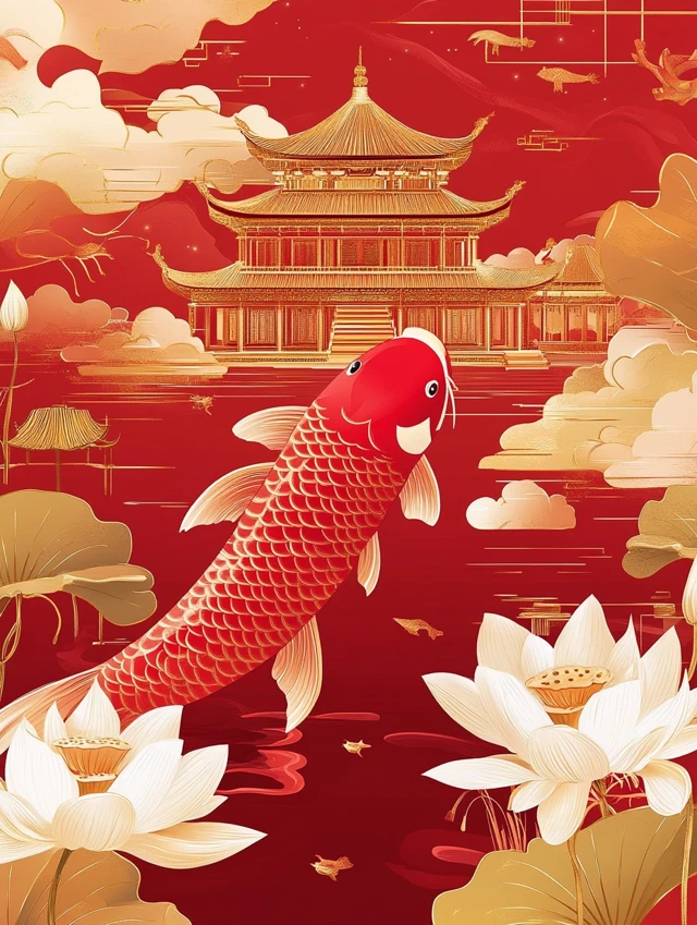 Midjourney: Best Chinese Koi Fish Illustration v5.2-v7.0 - v6.1 - Image 4