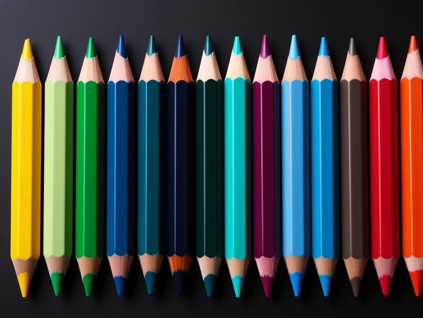 Realistic Colored Pencil Flat Lay Art: MJ v5.2-v7.0 Test - v5.2 - Image 1