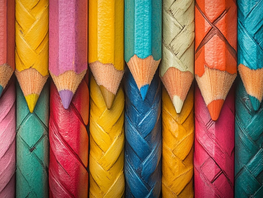 Realistic Colored Pencil Flat Lay Art: MJ v5.2-v7.0 Test - v6.1 - Image 4