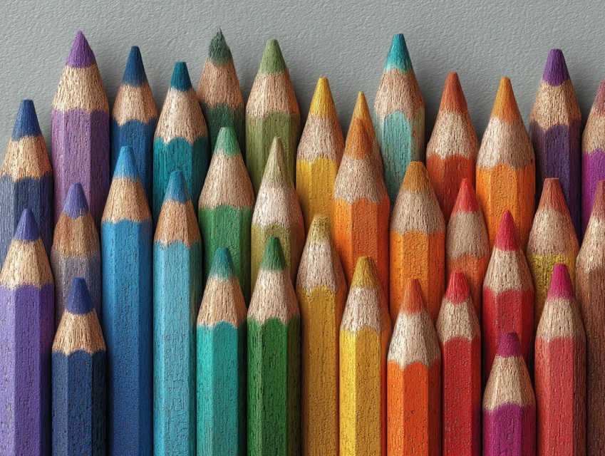 Realistic Colored Pencil Flat Lay Art: MJ v5.2-v7.0 Test - v7.0 - Image 2