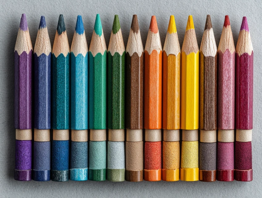 Realistic Colored Pencil Flat Lay Art: MJ v5.2-v7.0 Test - v7.0 - Image 4
