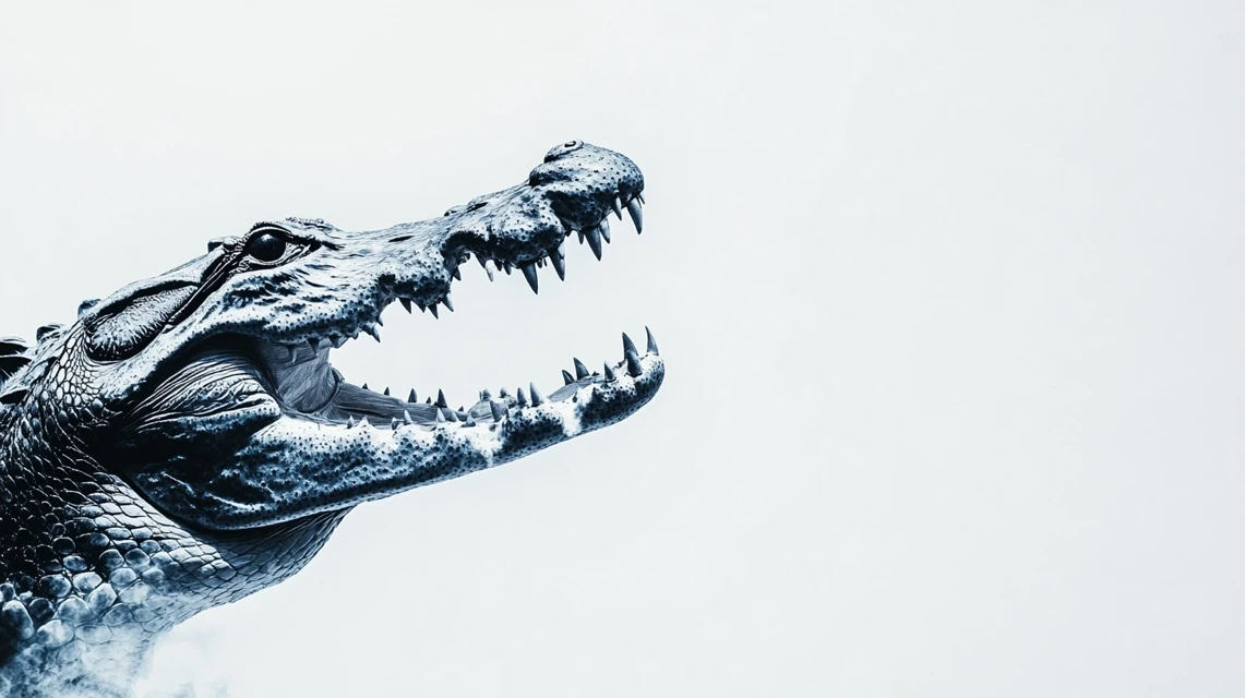 Midjourney Crocodile White Background Comparison: V5.2-V7.0 - v6.1 - Image 4