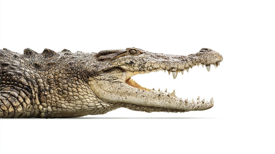 Midjourney Crocodile White Background Comparison: V5.2-V7.0 - v7.0 - Image 2