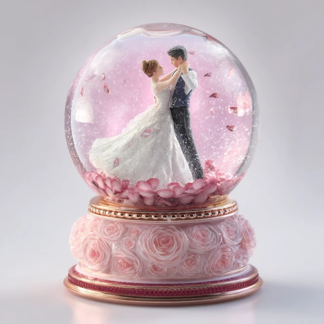 Midjourney Romantic Snowglobe Generation: v5.2 vs v6.1 vs v7.0 - v7.0 - Image 2