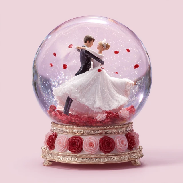 Midjourney Romantic Snowglobe Generation: v5.2 vs v6.1 vs v7.0 - v7.0 - Image 3