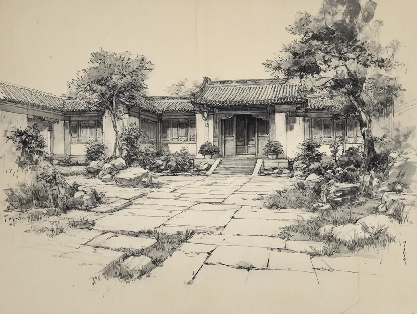 Midjourney’s Evolution of Chinese Courtyard Garden Design - v7.0 - Image 3