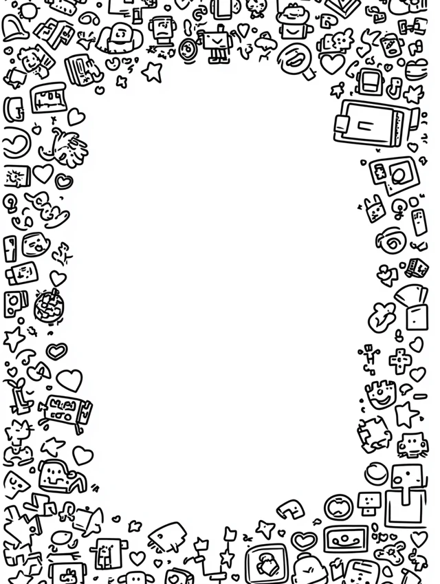 Pixel Art Game Icon Coloring Pages: Midjourney v7 Best? - v6.1 - Image 2