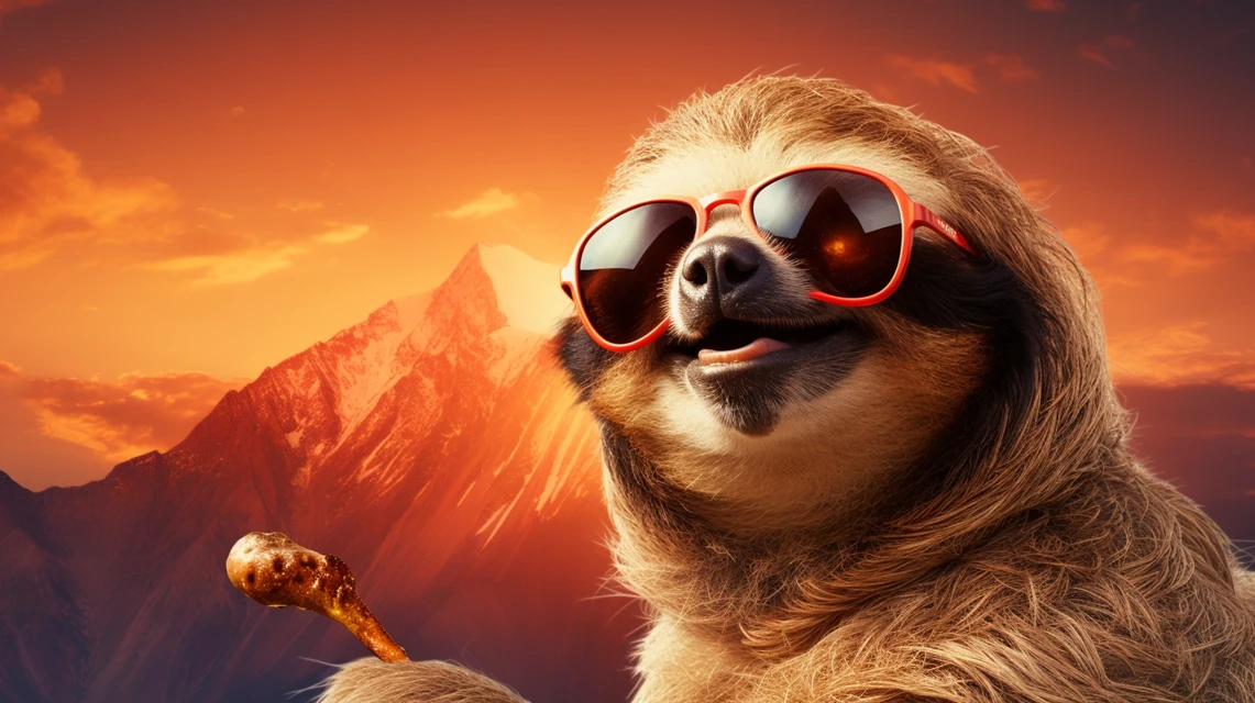 MidJourney v7 vs v6.1 vs v5.2: Cool Sloth Volcano Showdown - v5.2 - Image 2
