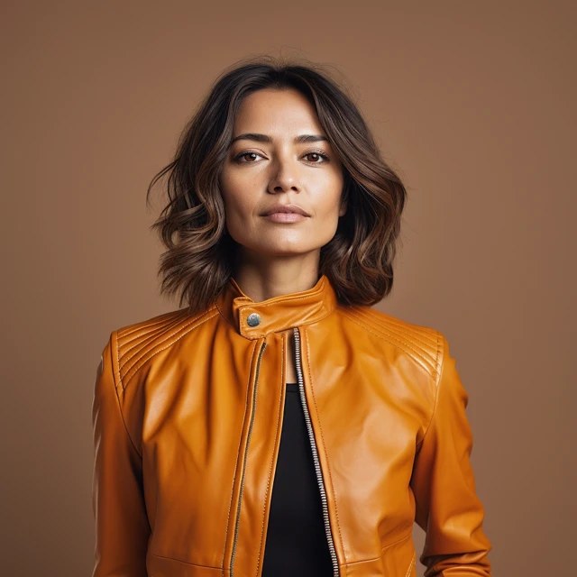 MJ Realistic Model Orange Leather Jacket: v5.2-v7.0 Test - v5.2 - Image 2