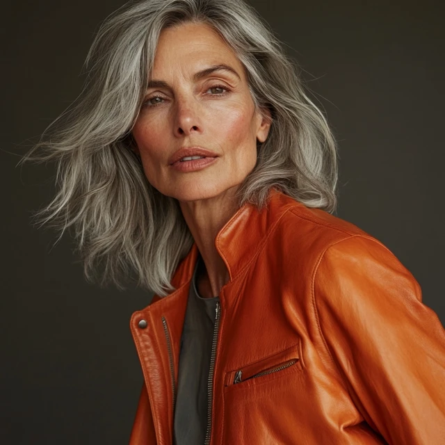 MJ Realistic Model Orange Leather Jacket: v5.2-v7.0 Test - v6.1 - Image 4